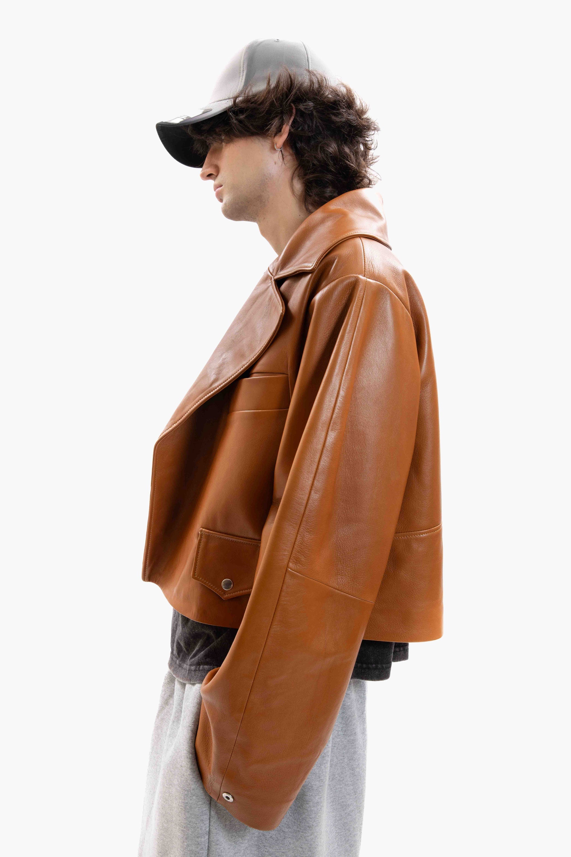MANCANDY Outerwear Collection featuring oversized jackets, leather outerwear, tailored blazers and statement coats made in Mexico.