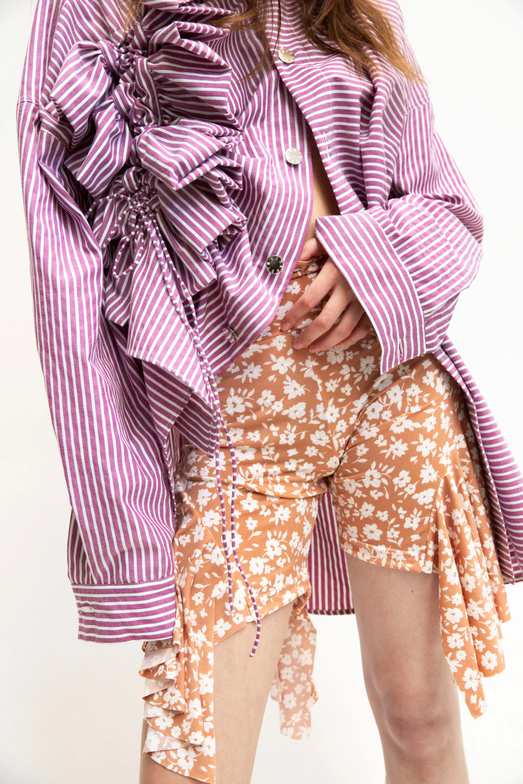 Orchid Striped Wide Shirt