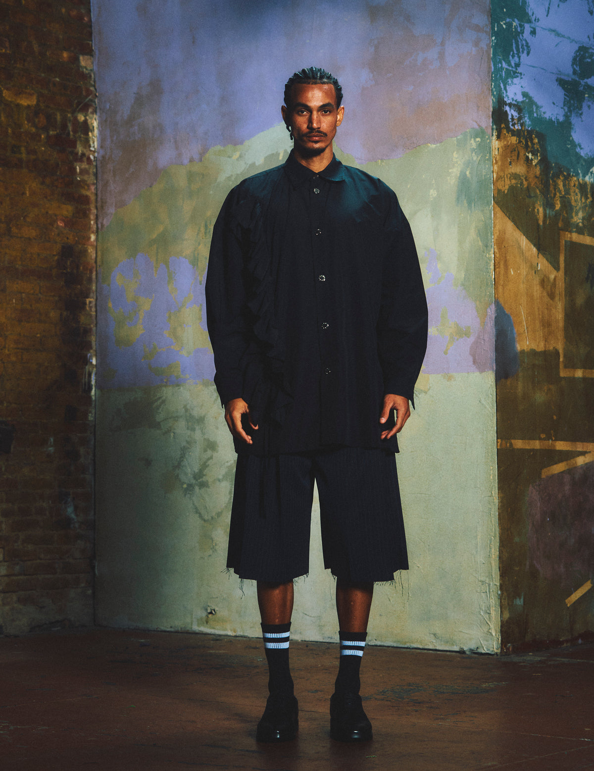 Orchid Wide Shirt — Black
