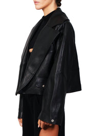 Wide Leather Jacket
