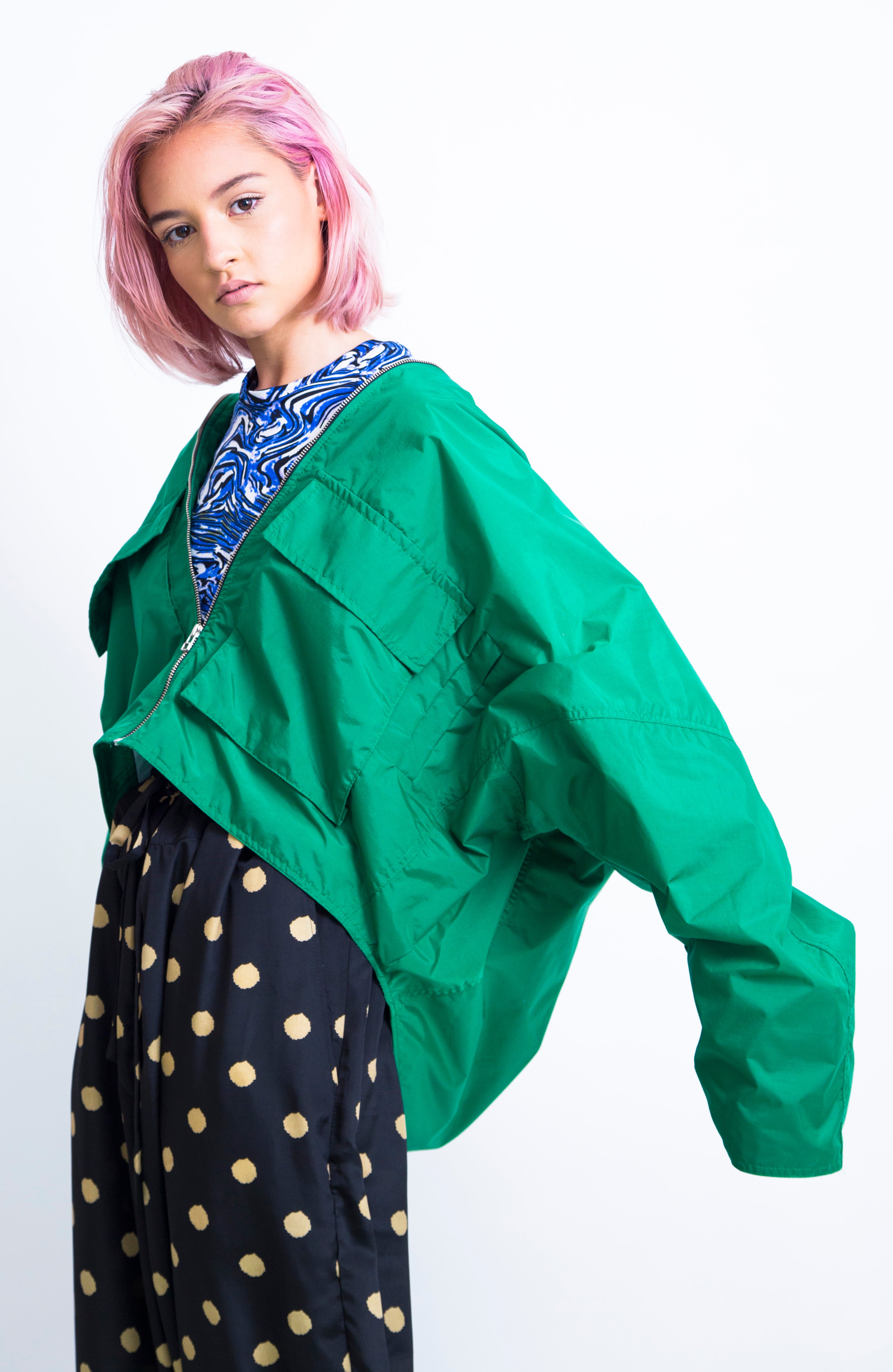 Kimono Windbreaker Green