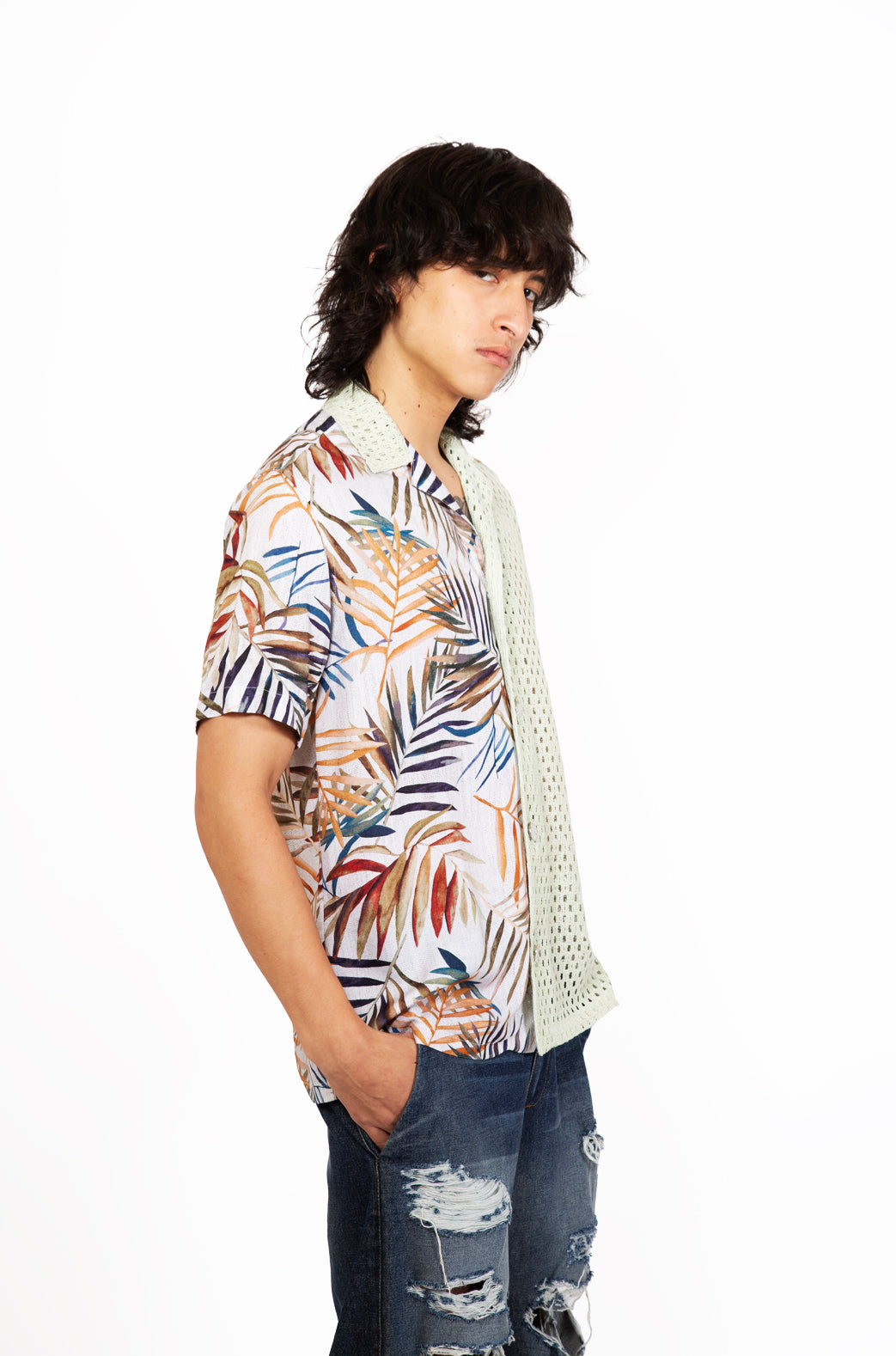 Camp-Collar Duo Shirt