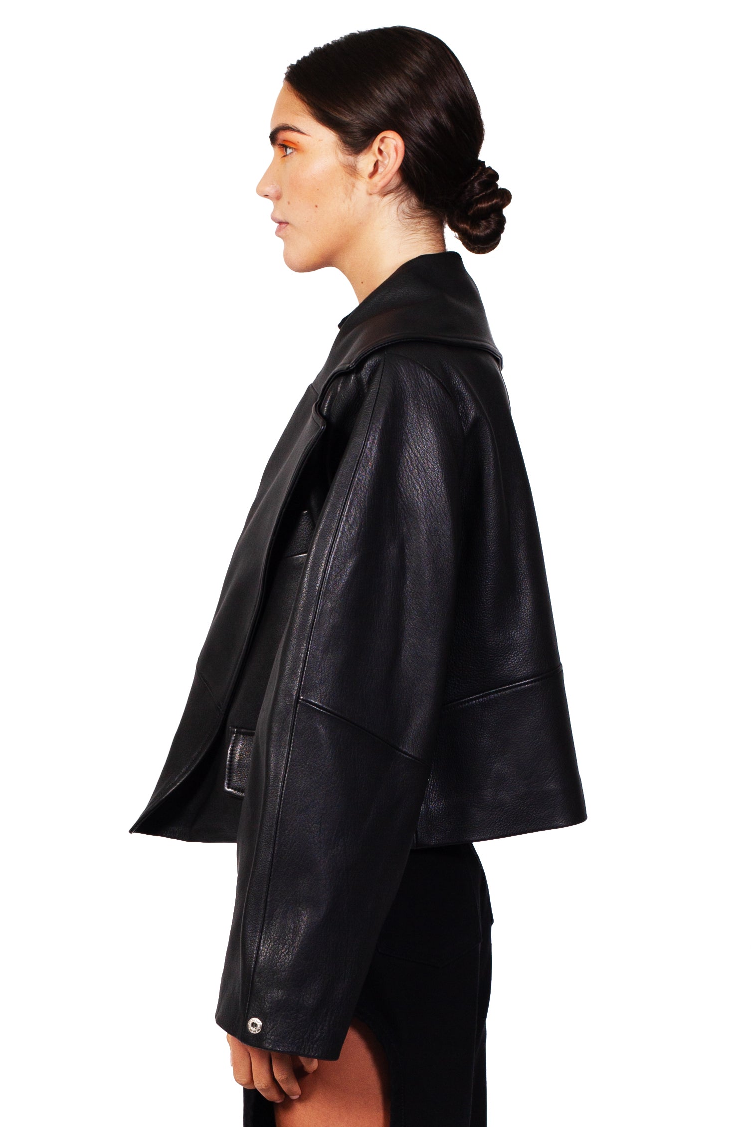 Wide Leather Jacket