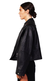 Wide Leather Jacket