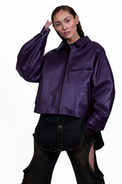 Purple Leather Jacket