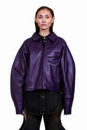 Purple Leather Jacket