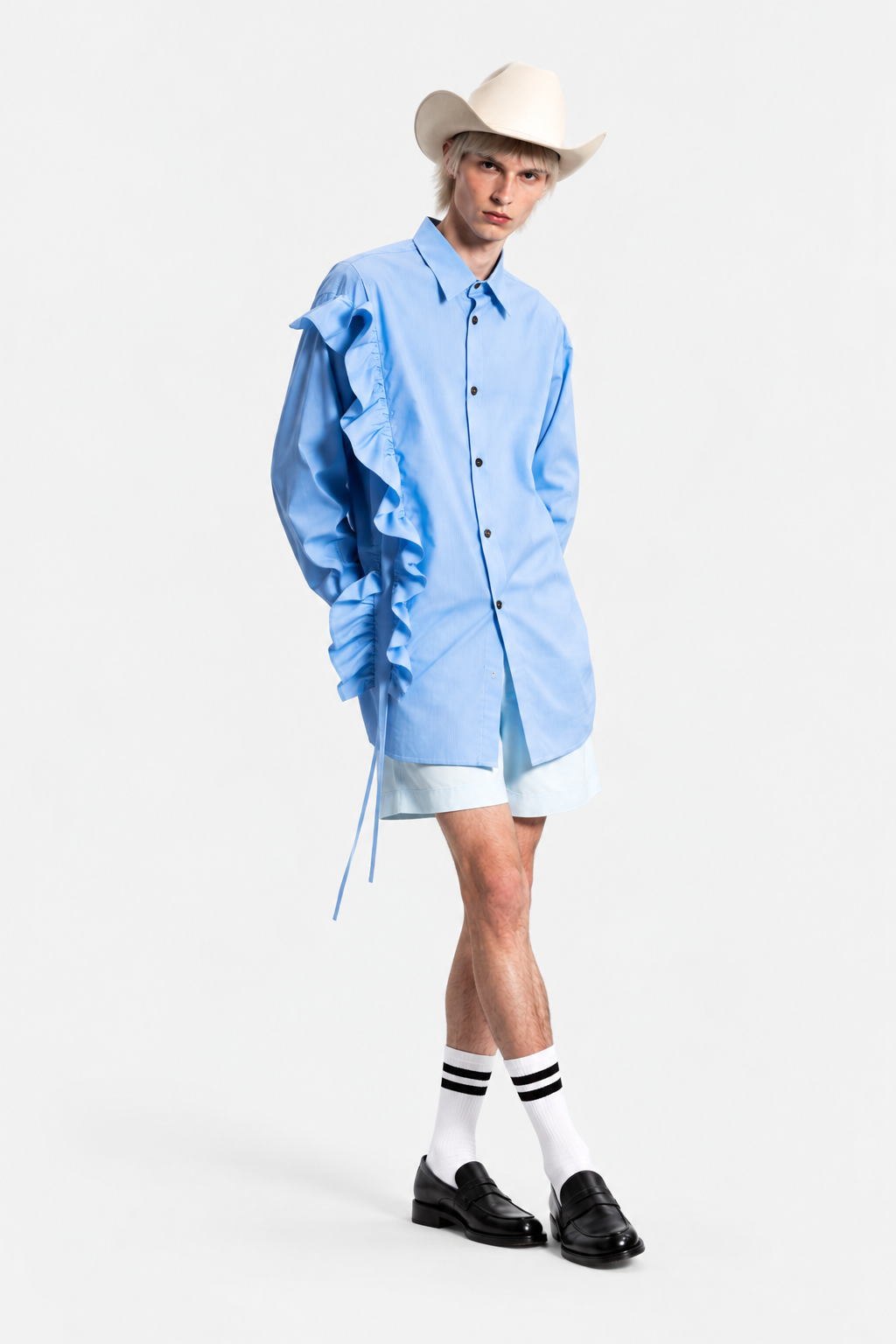Orchid Stripe Shirt — Blue