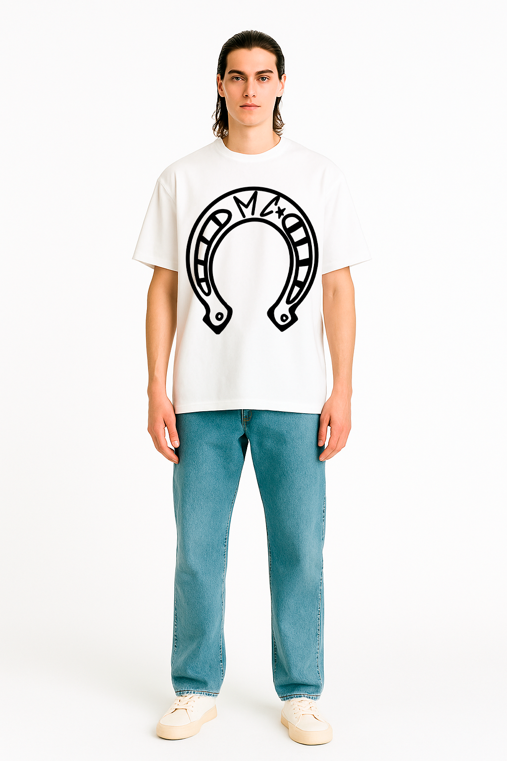 Camiseta Horse shoe Blanca