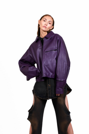 Purple Leather Jacket