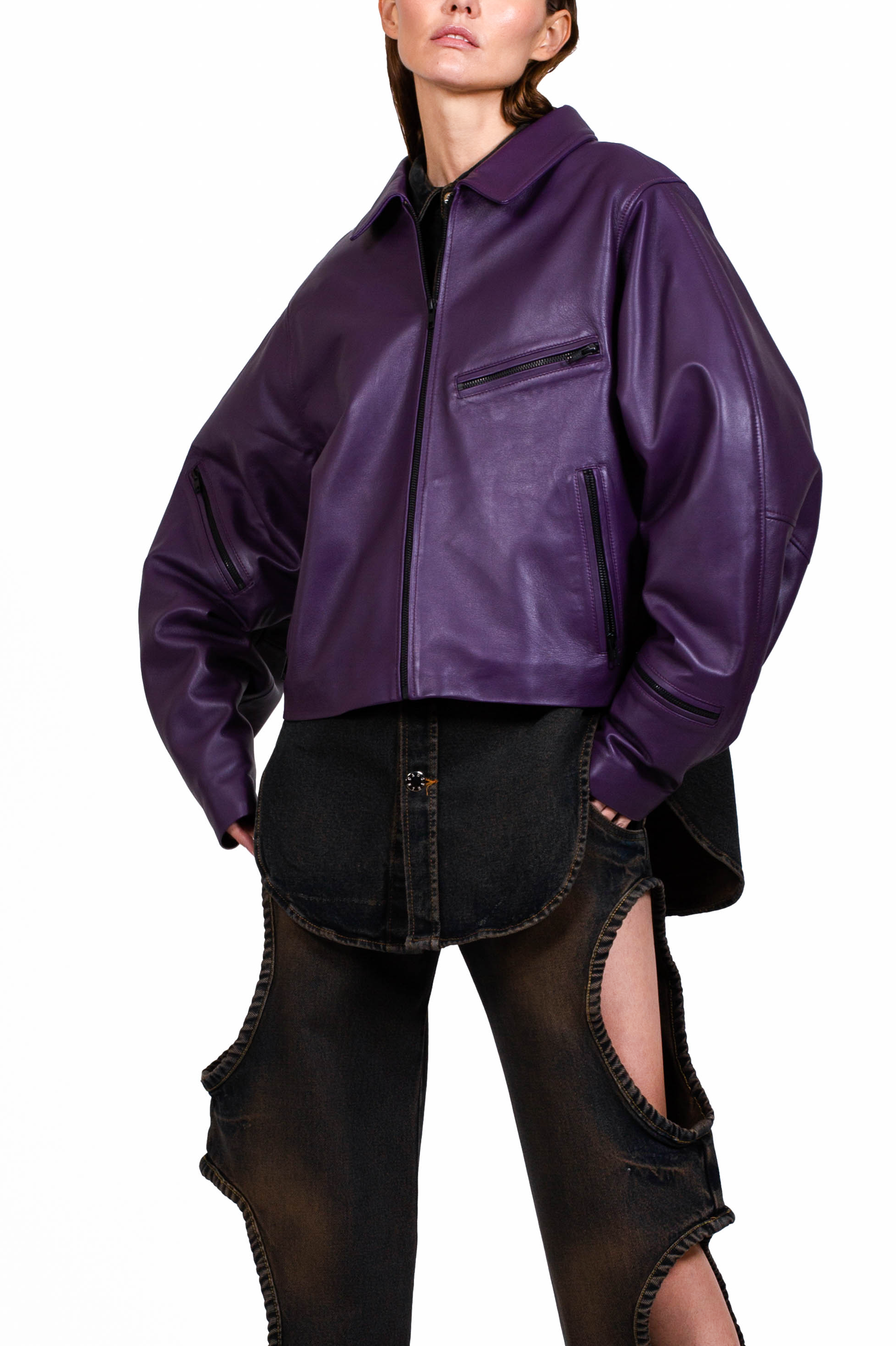 Purple Leather Jacket