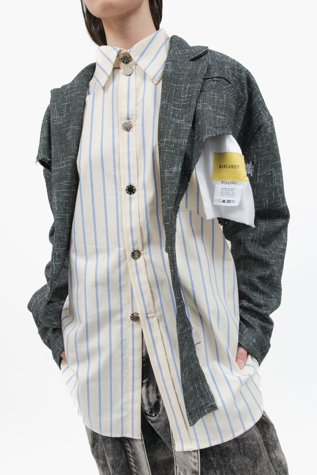 Cropped Raw Blazer
