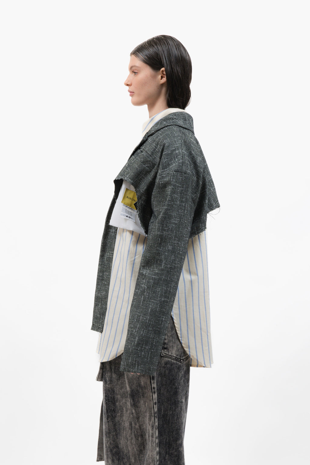 Cropped Raw Blazer