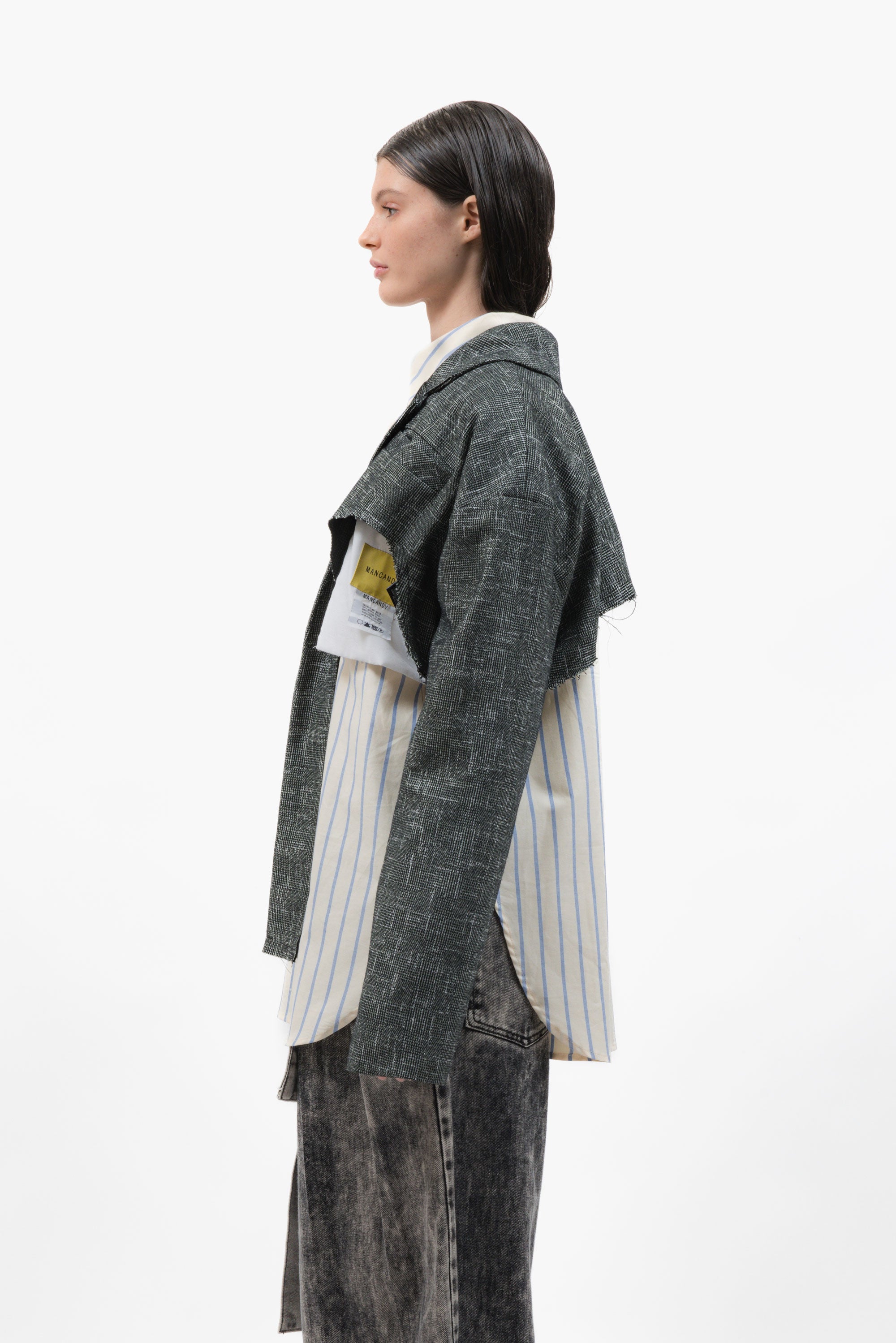 Cropped Raw Blazer