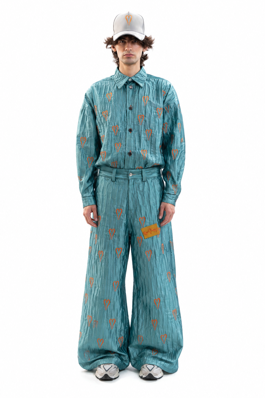 Bladed Aquamarine Trouser