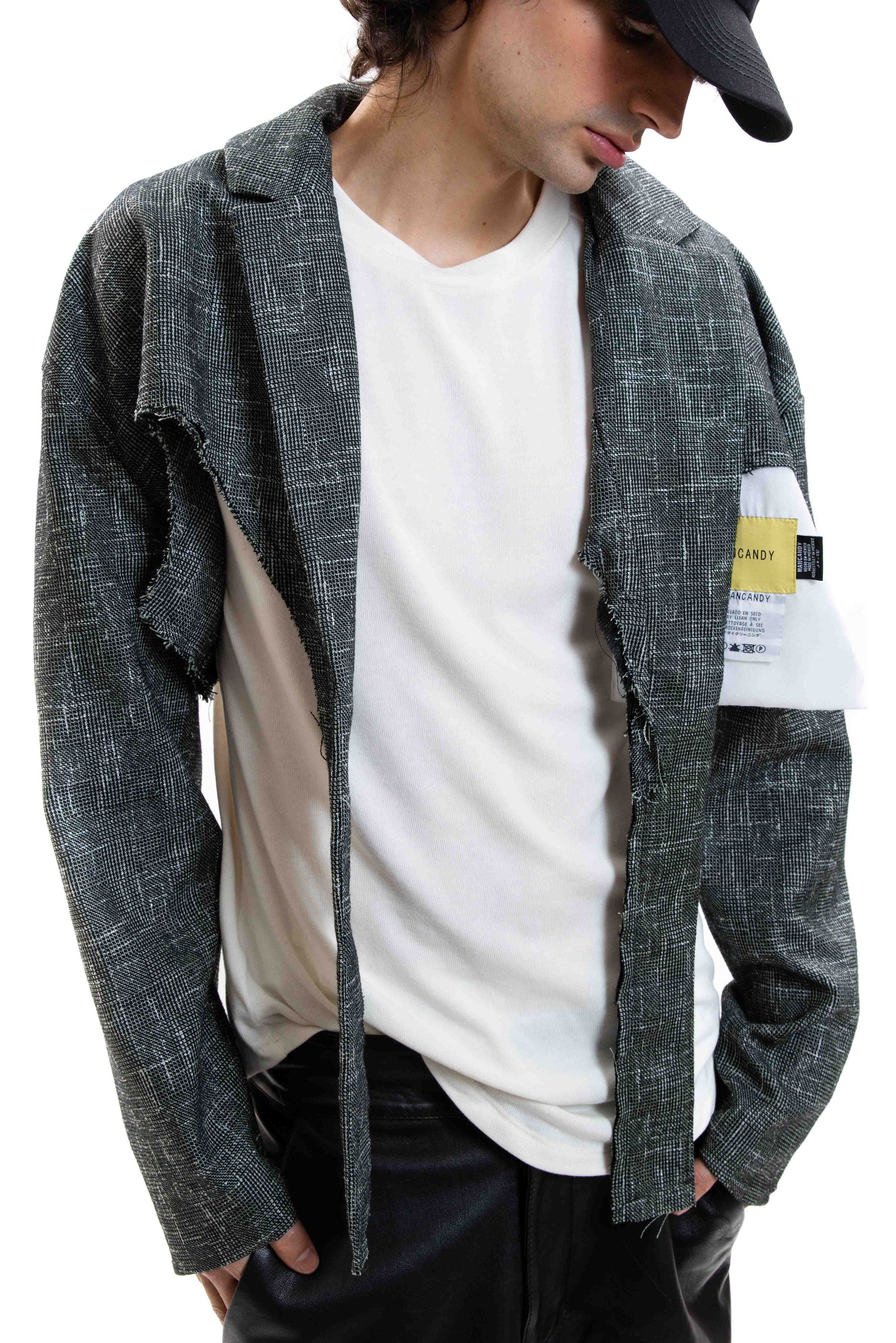 Cropped Raw Blazer