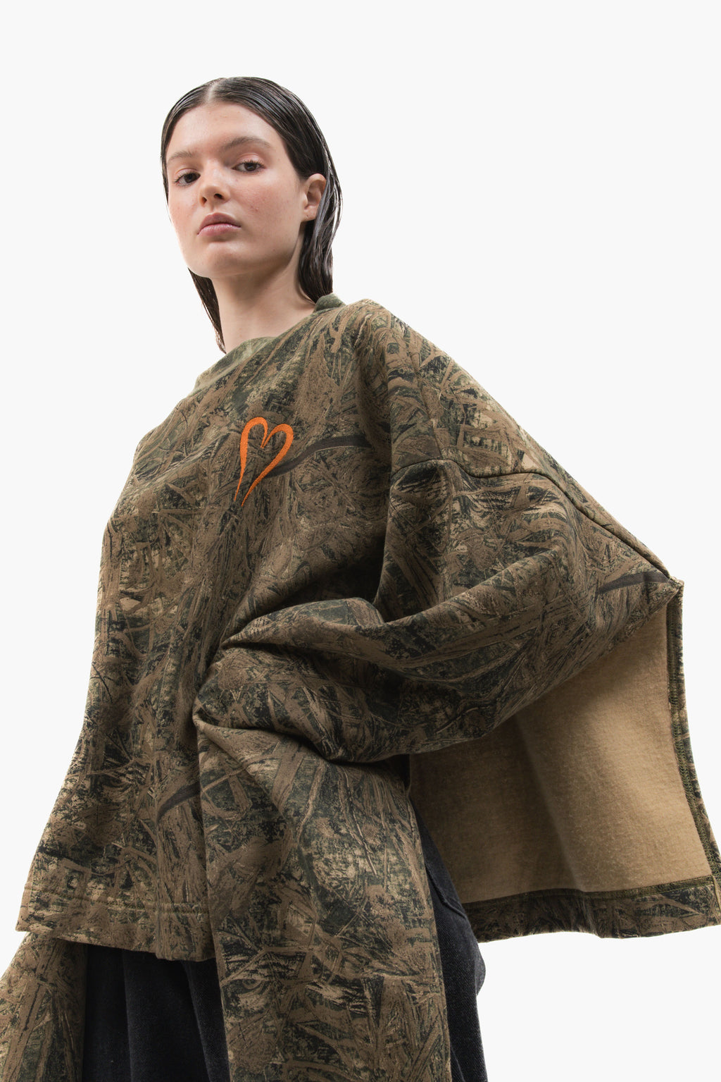 Poncho Sweatshirt Camo