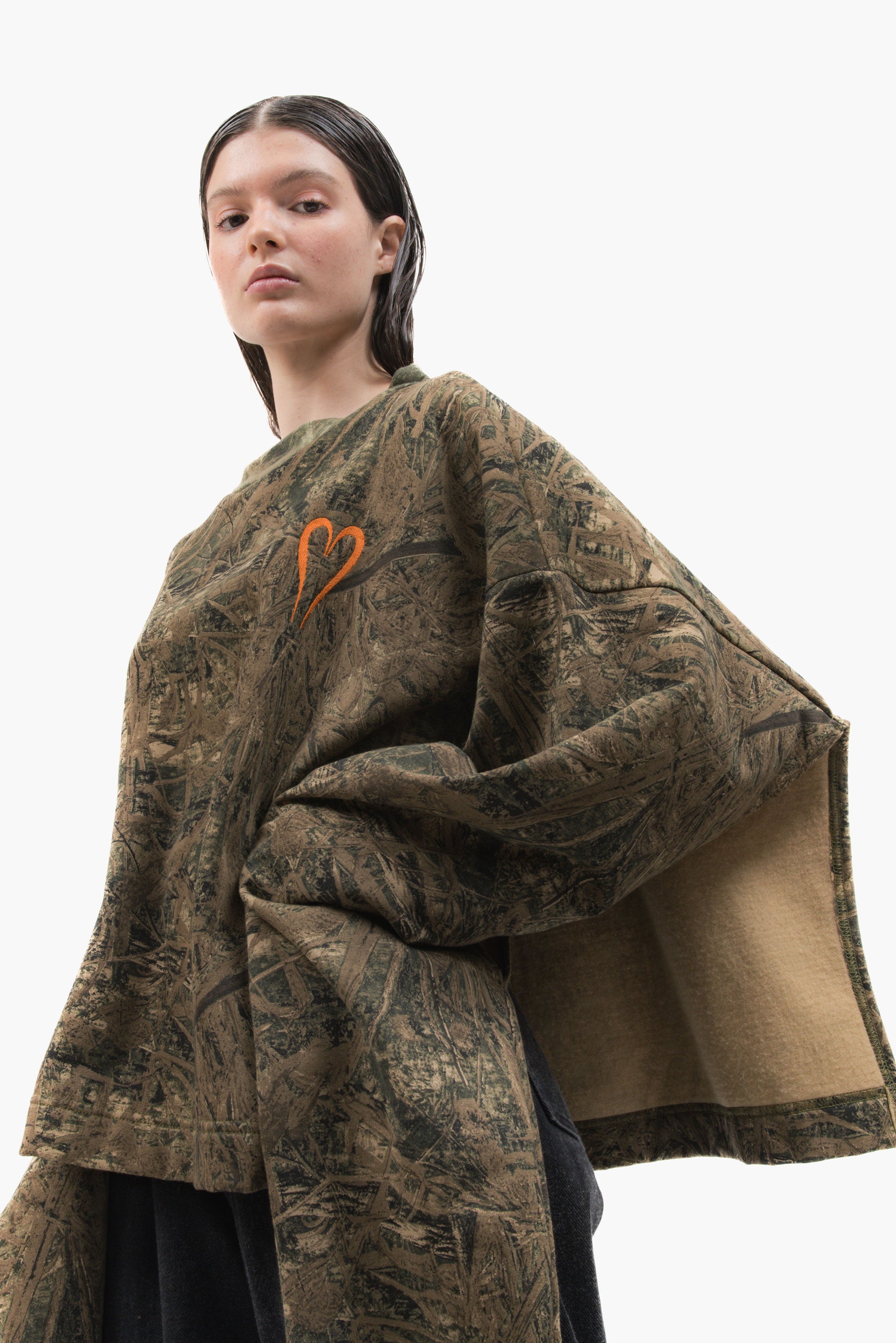 Poncho Sweatshirt Camo