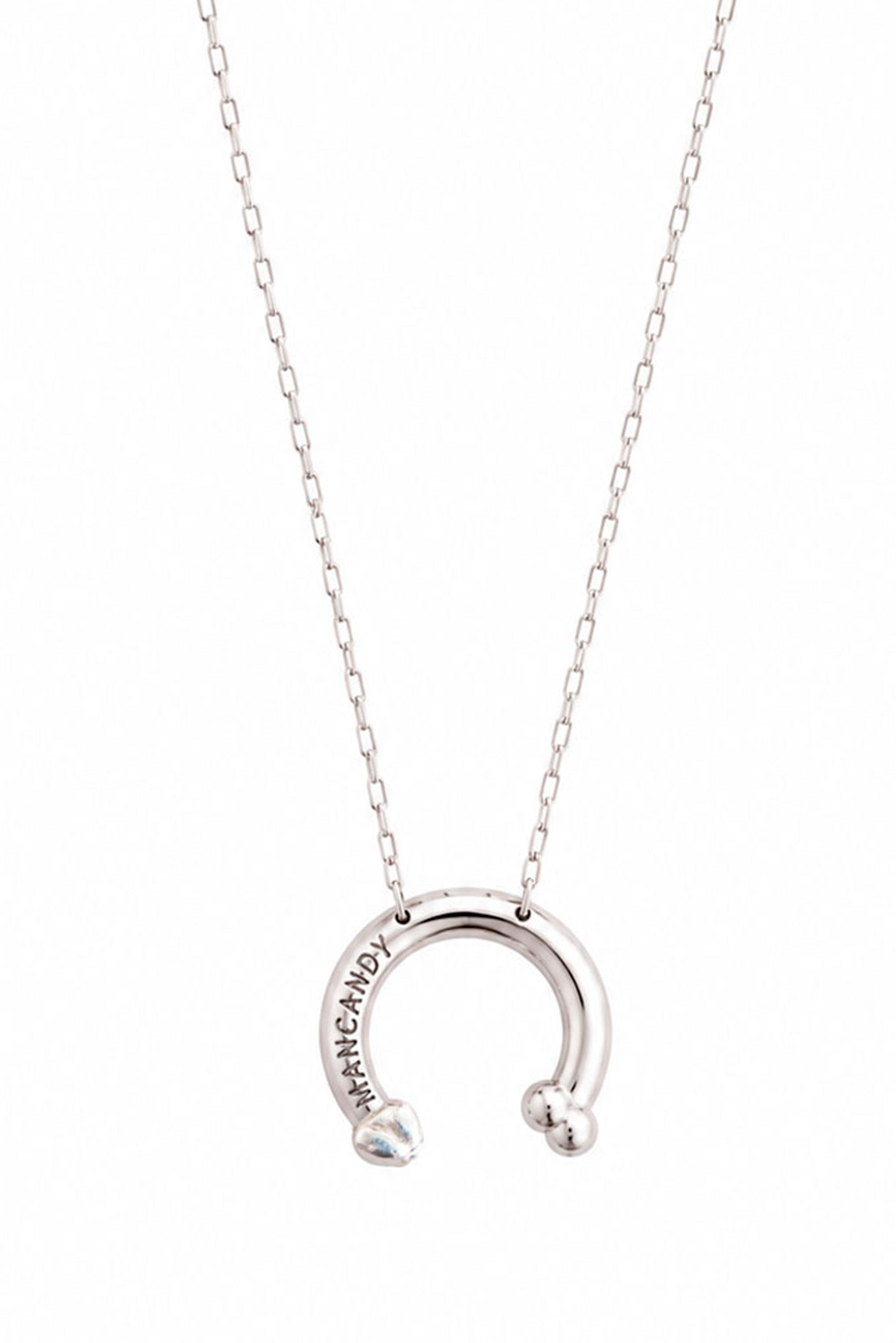 Boy Toy Relic™ sterling silver pendant necklace by MANCANDY with handcrafted Mexican silver charm and chain