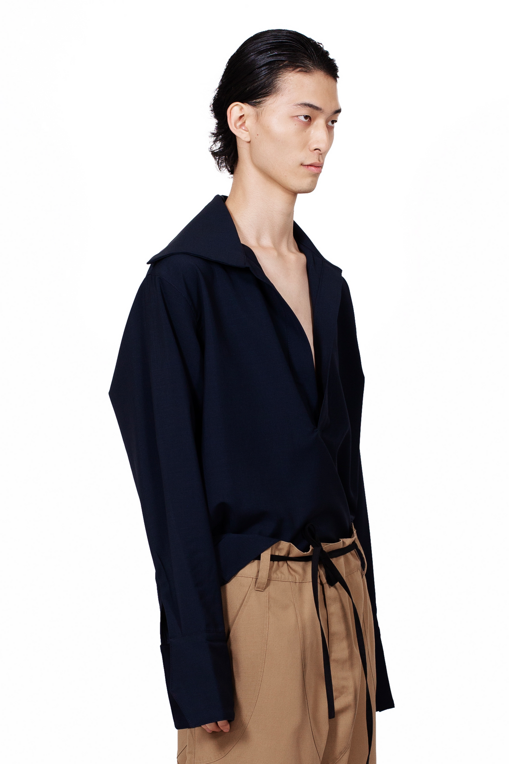 MANCANDY The Sailor Shirt featuring an oversized sailor collar and extended cuffs.