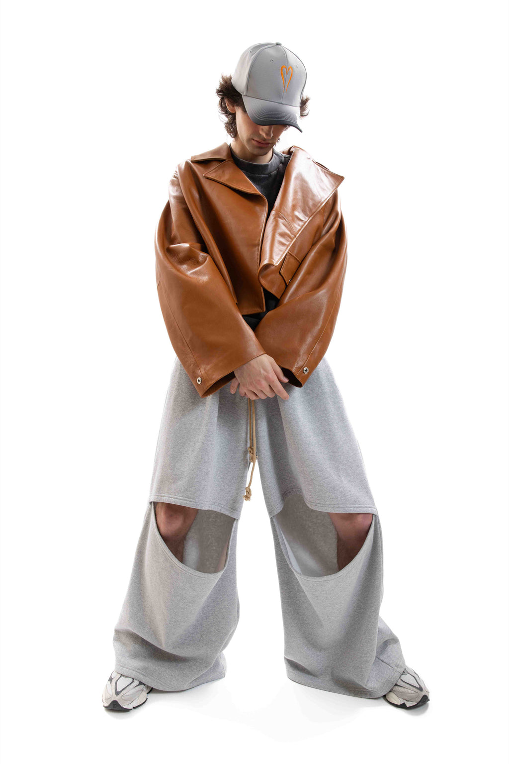 Caramel Wide Leather Jacket