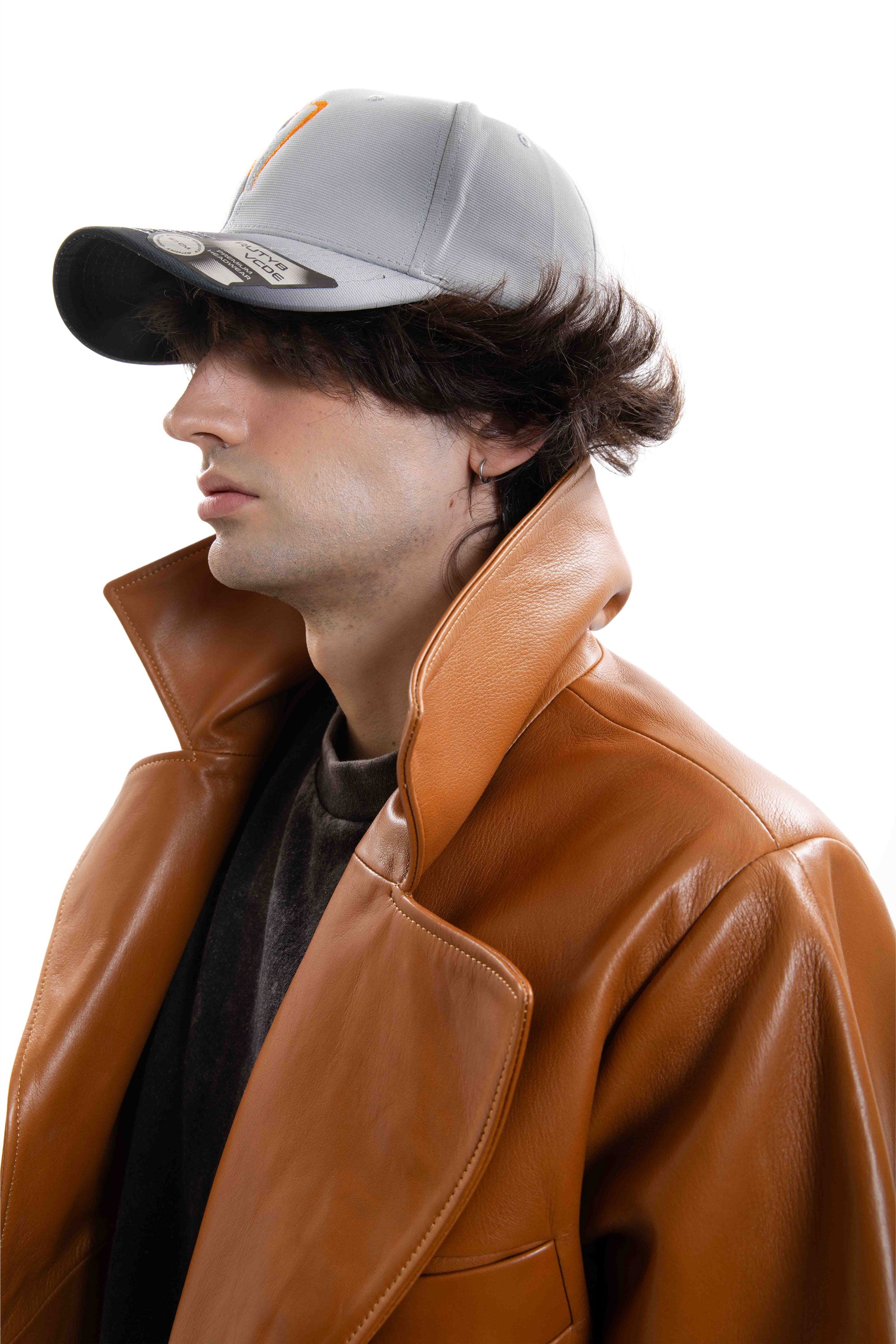 Caramel Wide Leather Jacket