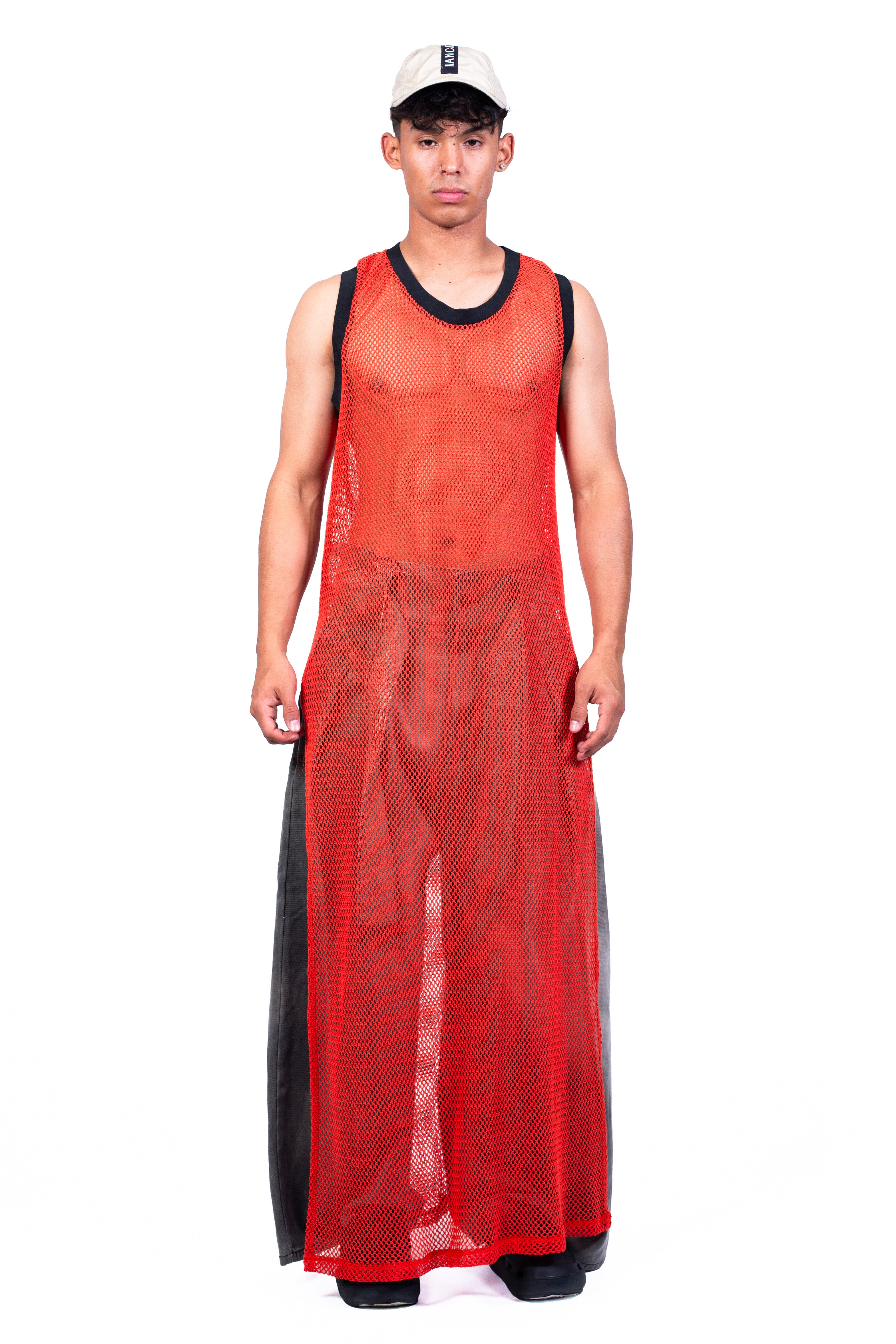 Fishnet Tank-Dress Volcano