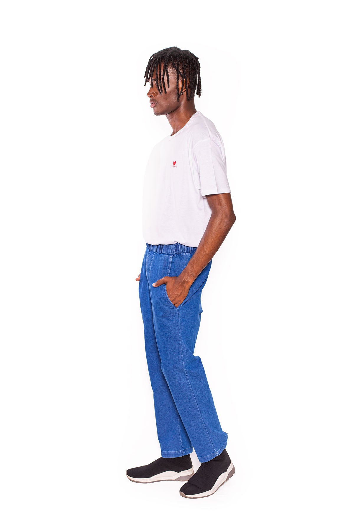 Tappered Jeans in Washed Denim
