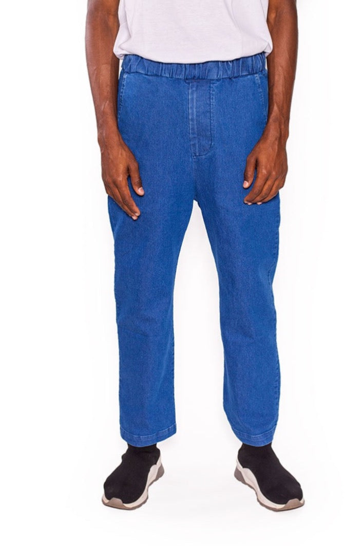 Tappered Jeans in Washed Denim