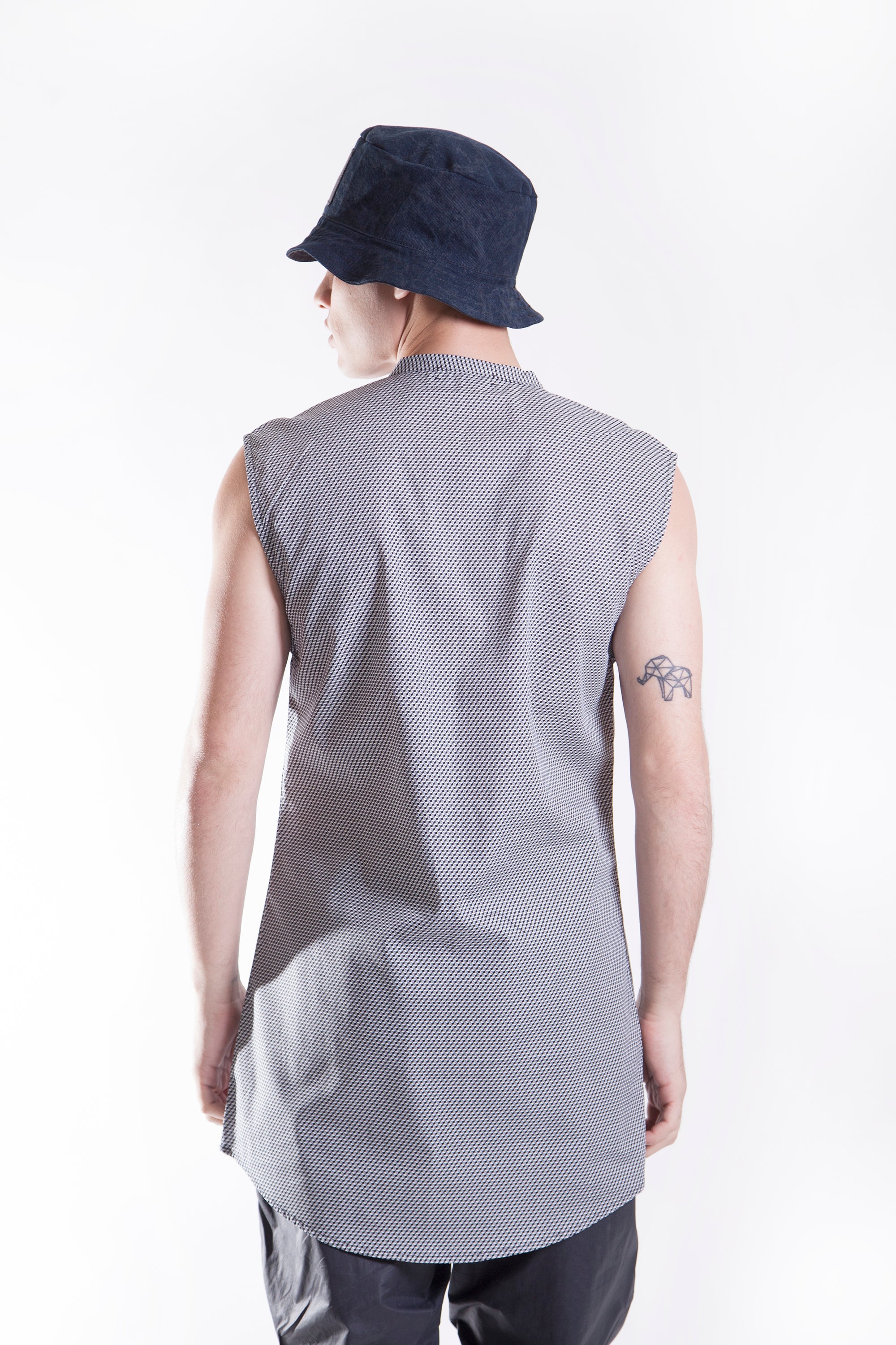Samurai cotton sleeveless shir