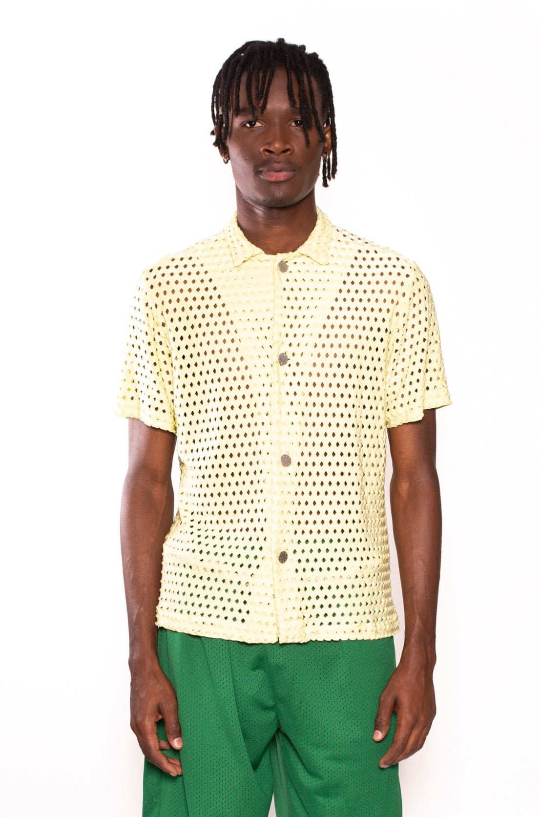 Honeycomb Camp-Collar shirt